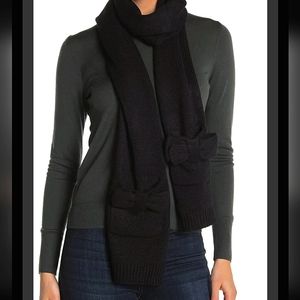 NWT Kate Spade Womens  Bow Long Knit Scarf Dual Pockets